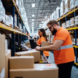 fulfillment team working efficiently meet order deadlines wellorganized warehouse